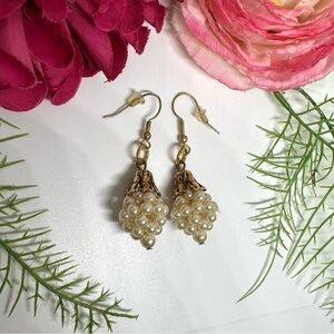 VINTAGE⚜️Pearl Beaded Chandelier Earrings